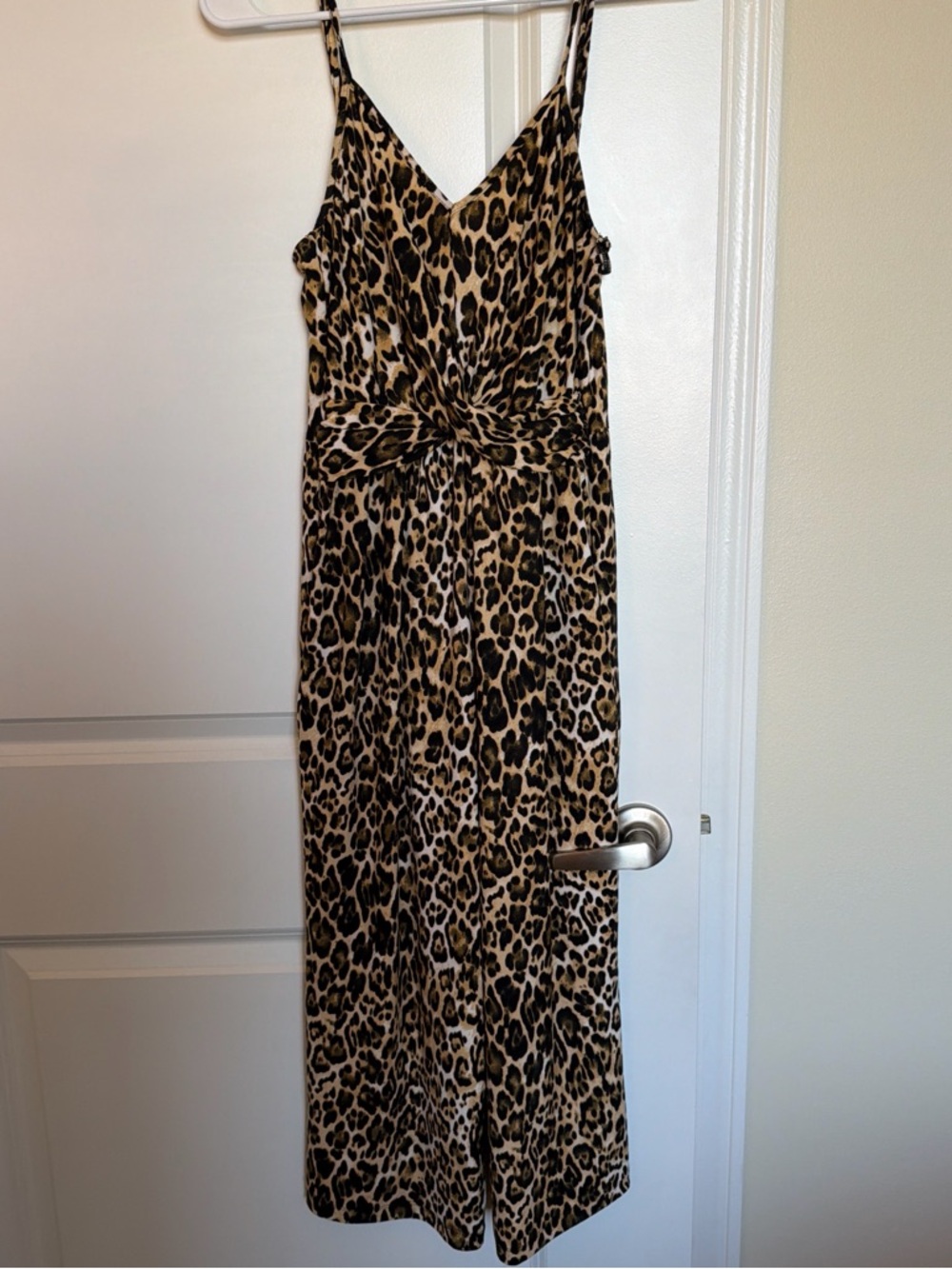 Leopard Print Maxi Slip Dress - Animal Print Strappy Sundress - Picture 2 of 4